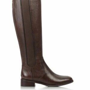 Tory Burch Christy Dark Brown Leather Tall Knee-High Riding Boots